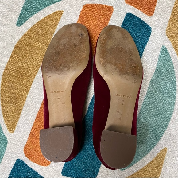 Everlane The Italian Leather Day Heel in Crimson Velvet Size 11 - Picture 7 of 8